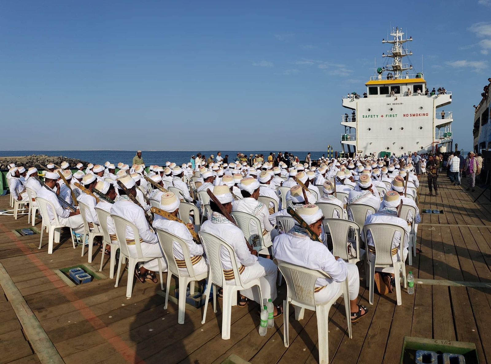 Collective Wedding being Held on board Emirati Ship Seized by Yemen's Ansarullah 